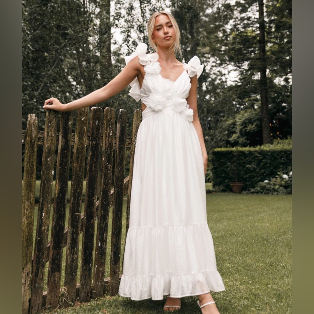 Brand new Petal and Pup Josey Midi Dress - White XS